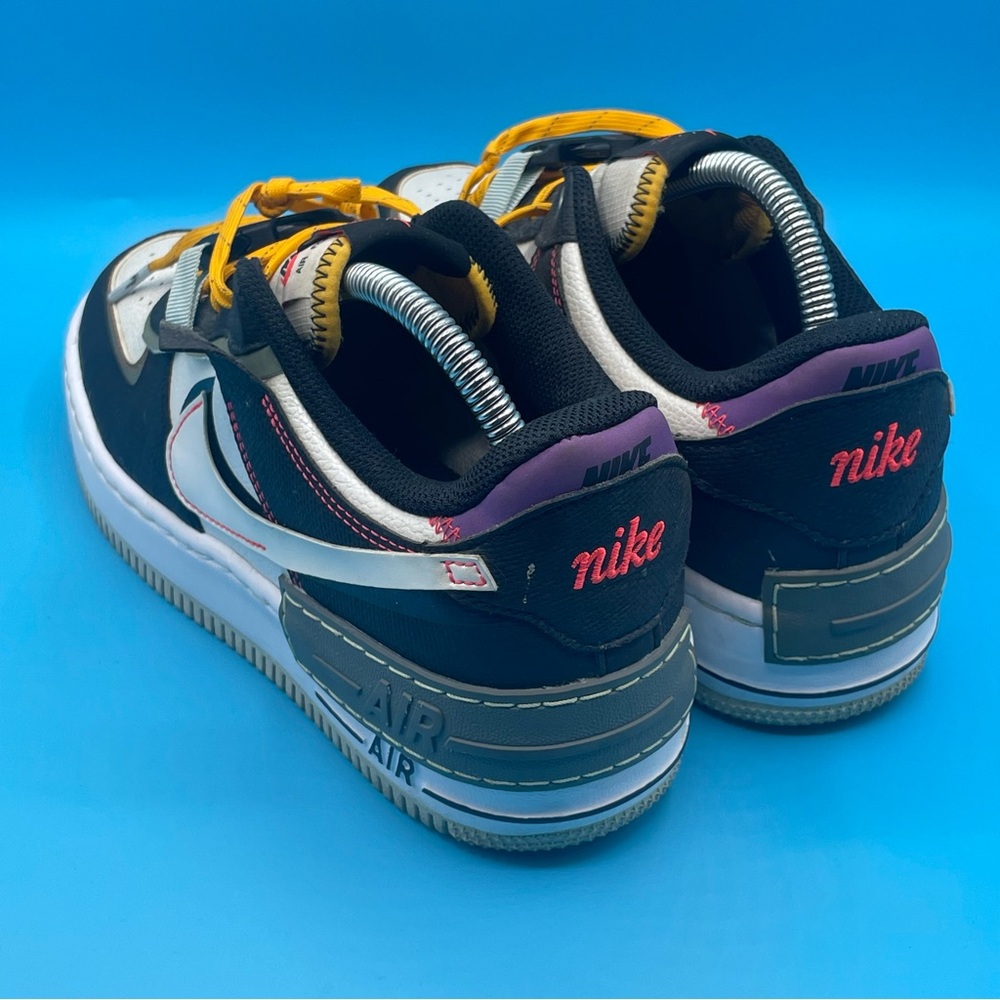 Nike Kids Black White and Yellow Sneakers - Picture 3 of 4